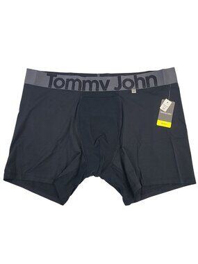 NEW Tommy John 360 Sport Black Boxer Briefs XL Hammock Pouch Moisture Wicking
